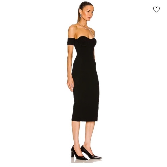 New! Helmut lang black Contour Midi Dress 🖤 Small NWT! - Picture 6 of 7